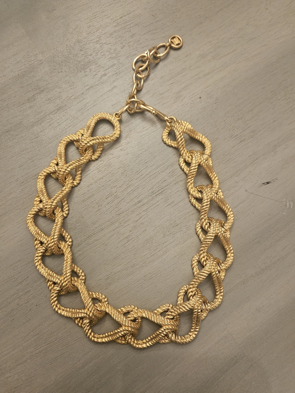 Givenchy gold-tone braided rope-link choker necklace! Statement Piece